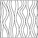 Quilting Creations Flowing Lines Block Continuous Line Quilting Stencil, 8"
