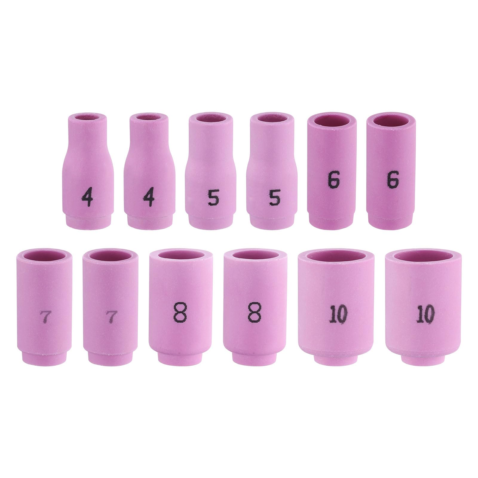 HARFINGTON 12pcs Nozzles Ceramic Shield Cup, Welding Torch Tip Torch Consumables Accessory for TIG Welding Torch WP-9/20/25 Series