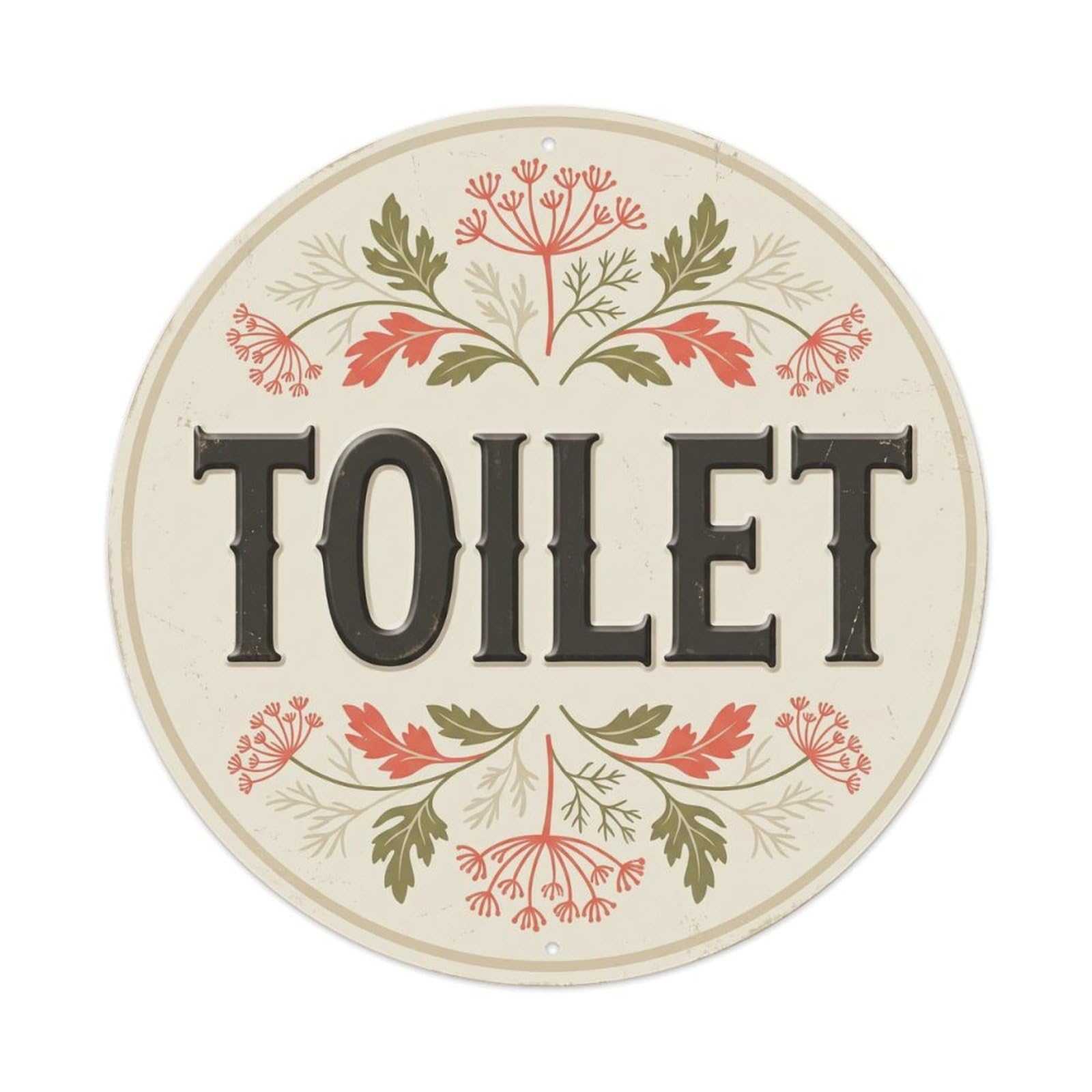 Okahys 8X8inch(20X20cm) Toilet(Wc) Signage Dill Vintage Metal Tin Sign