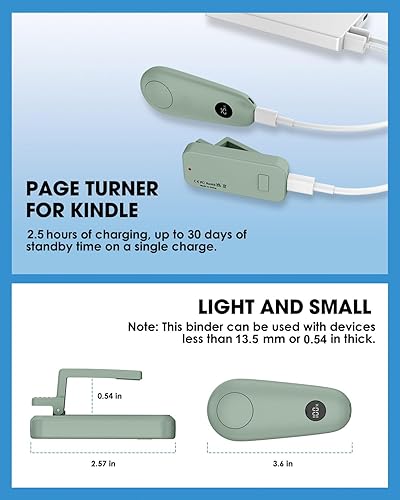 Miniatura 6 de Girador de páginas con control remoto para Kindle Paperwhite Scribe Oasis Kobo eReaders, girador de páginas para iPhone, iPad, tabletas Android,