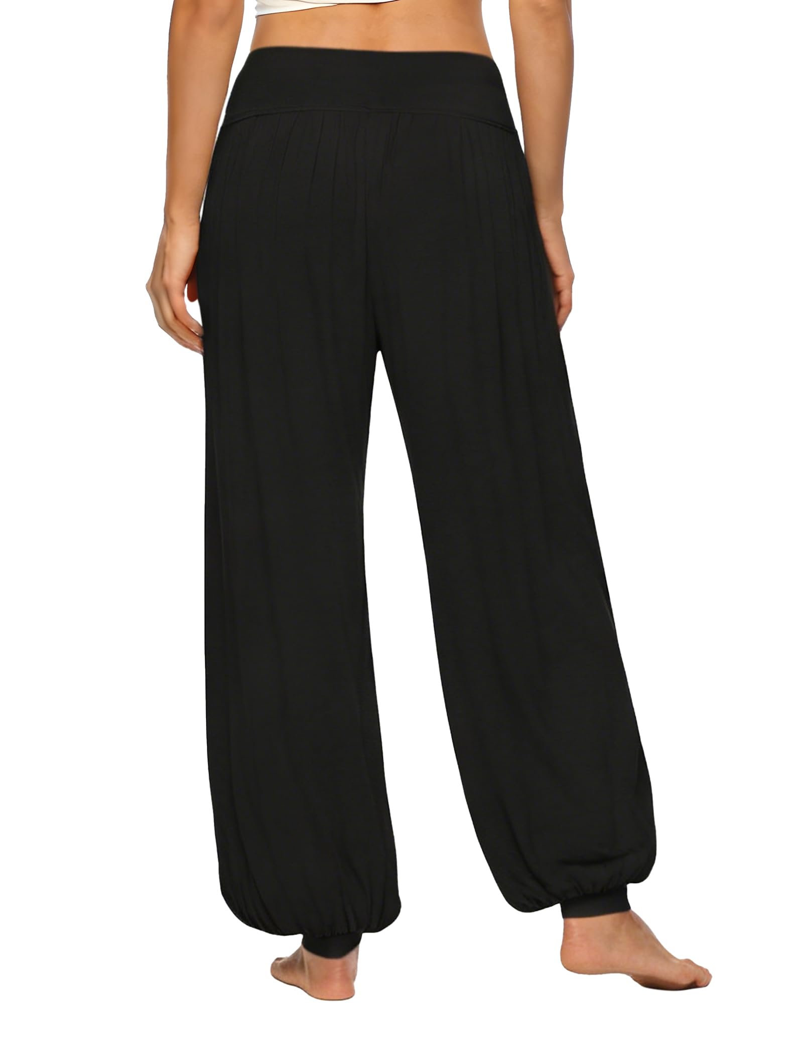 AvaCostume Pantalones de harén de baile de yoga suave para mujer de algodón modal