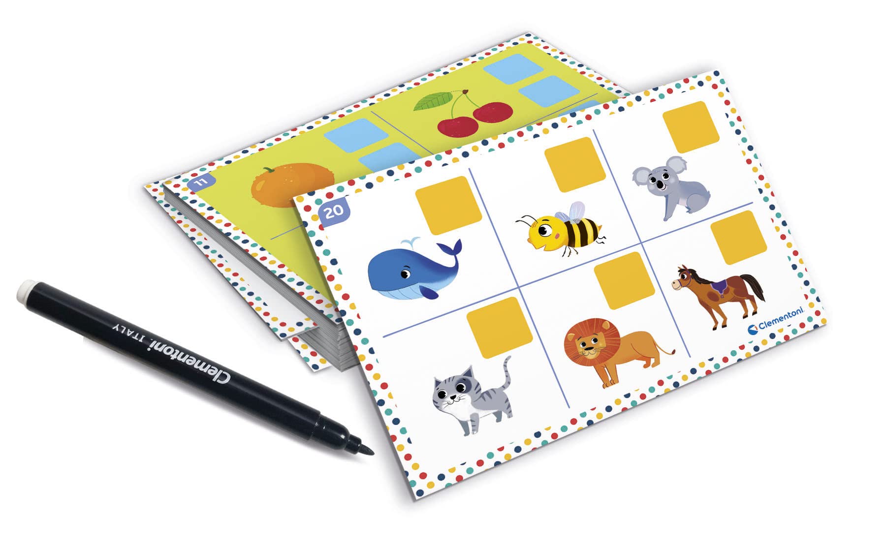 Clementoni | Maletín magnético del Alfabeto y los Animales de 3 a 5 años | Letras magnéticas, Pizarra borrable, Incluye Libro de Aprendizaje, Actividad de Aprendizaje Montessori, Juego de guardería
