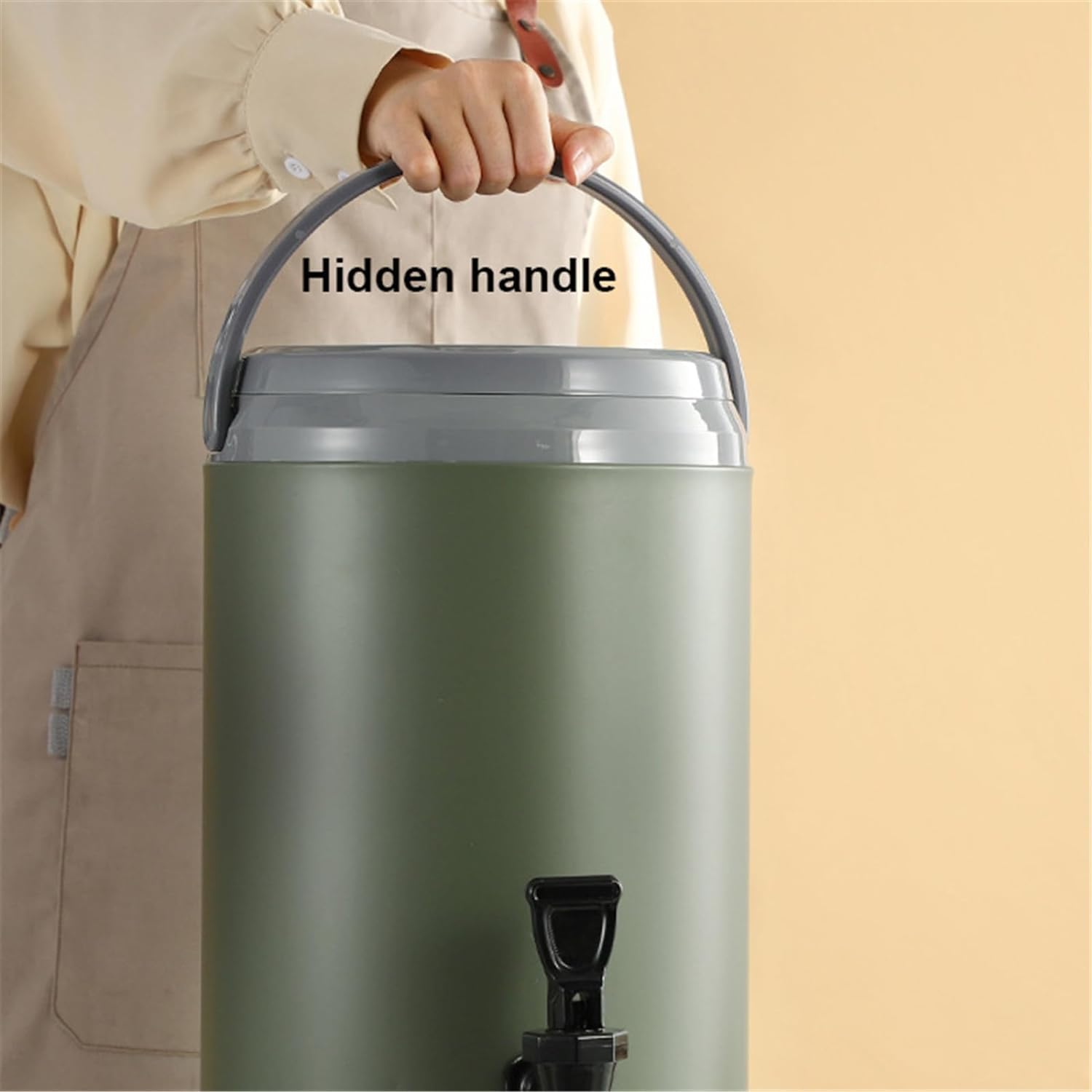 Dispenser per Bevande Coibentato in Acciaio Inossidabile con Rubinetto, Dispenser per Bevande Termiche Calde e Fredde Coibentato, per Caffè, Tè, Acqua, Latte, Succo di Frutta, Bianco, 12L (Colore :