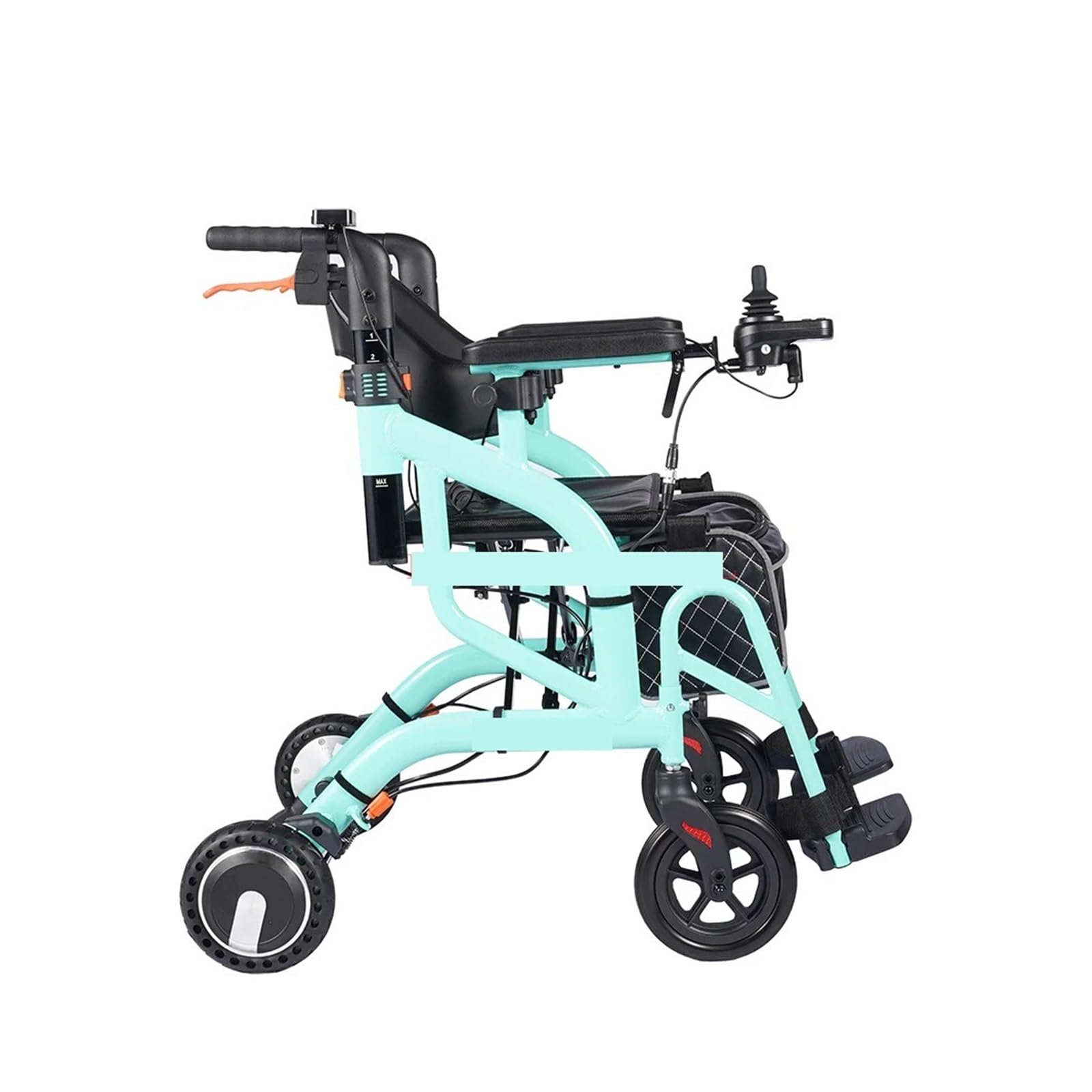 Assistenza Sanitaria Sedia A Rotelle Elettrica Pieghevole Leggera A 4 Ruote Carrello Esterno For Anziani Elettrico For Mobilità Rollater Walker Mobilità Confortevole Fluida(Black)