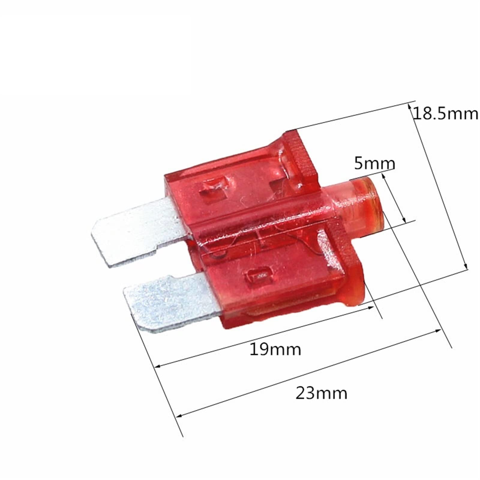 100 Uds 5A 10A 15-40A Insertos de fusibles automáticos de tamaño Mediano tabletas de Seguro de Coche Fusible Mediano con lámpara Insertos de Coche Fusible con Caja y Clip (Size : 25A)