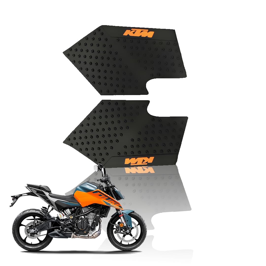 MOTO GENIUS Silicone Tank Pads for KTM Duke All Model Bikes | Premium Tank Protection Pads | Anti-Slip and Scratch-Resistant Design |Stylish and Durable | Duke 125/200/390/250 (Pack of 2) (Black)-picture-12