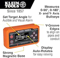 Vista 3 de Klein Tools 935DAGL Buscador de Ángulos de Nivel Digital con Ángulos Programables, Mide 0-90 y 0-180 Grados o Rangos de Ojo de Buey de Doble Eje