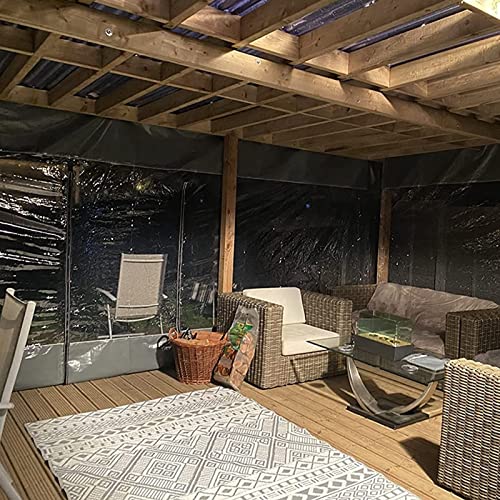 Rideaux de porte à fermeture éclair imperméables pour auvent extérieur et pergola - 7