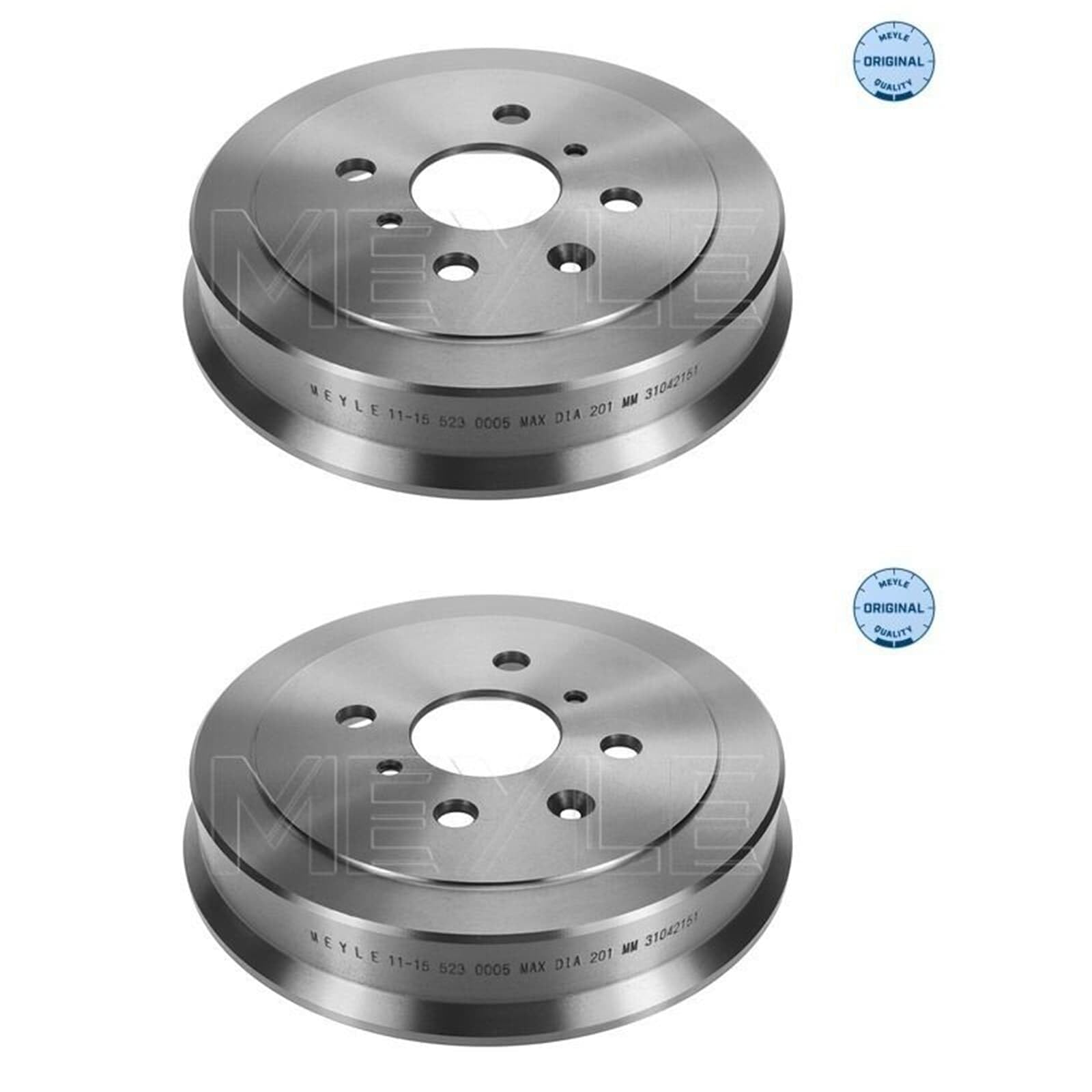 2X Meyle 200mm Bremstrommeln hinten | 2x 11-15 523 0005 Kompatibel mit 107 (pm_, Pn_),aygo (_B1_),Aygo (_B4_),C1 (pm_, Pn_)