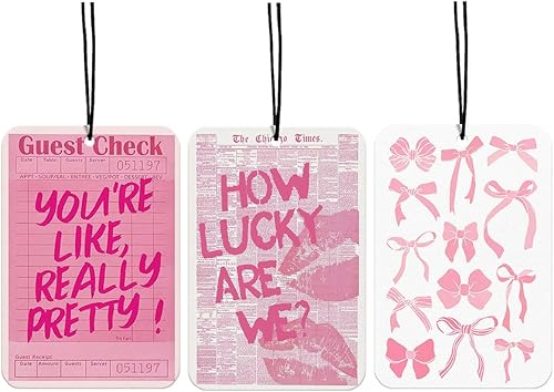 Miniatura 25 de Ambientador de Coche Retro con Lazos de Leopardo 4 Piezas, Accesorios de Coche con Estampado de Guepardo Bola 8 de la Suerte para Interior, Lazos de