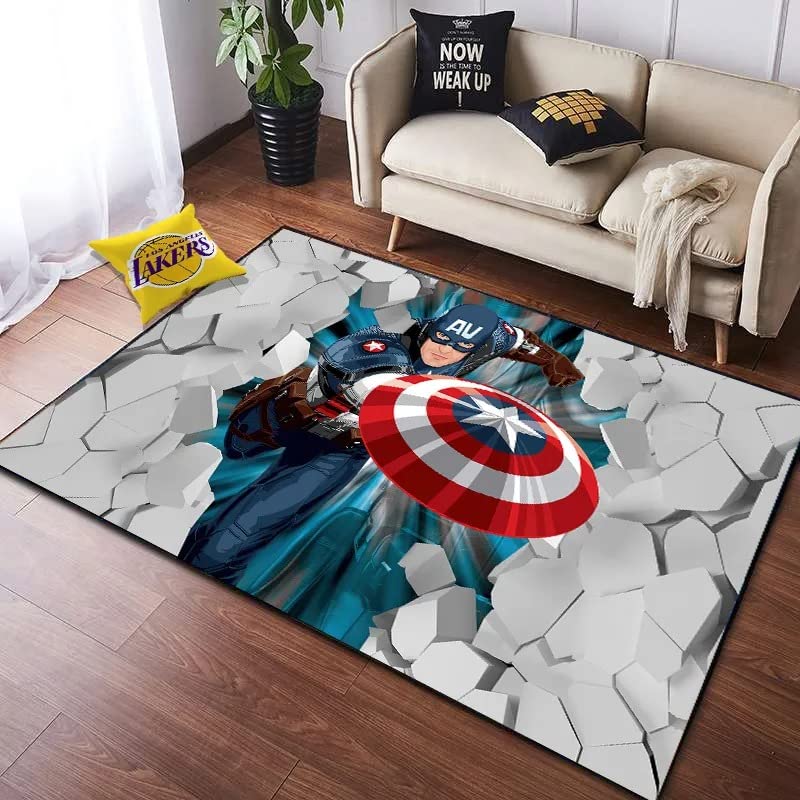 WallDiy Tapis Comic Stair Salon Tapis Avengers Tapis pour intérieur et extérieur (10 Choix)