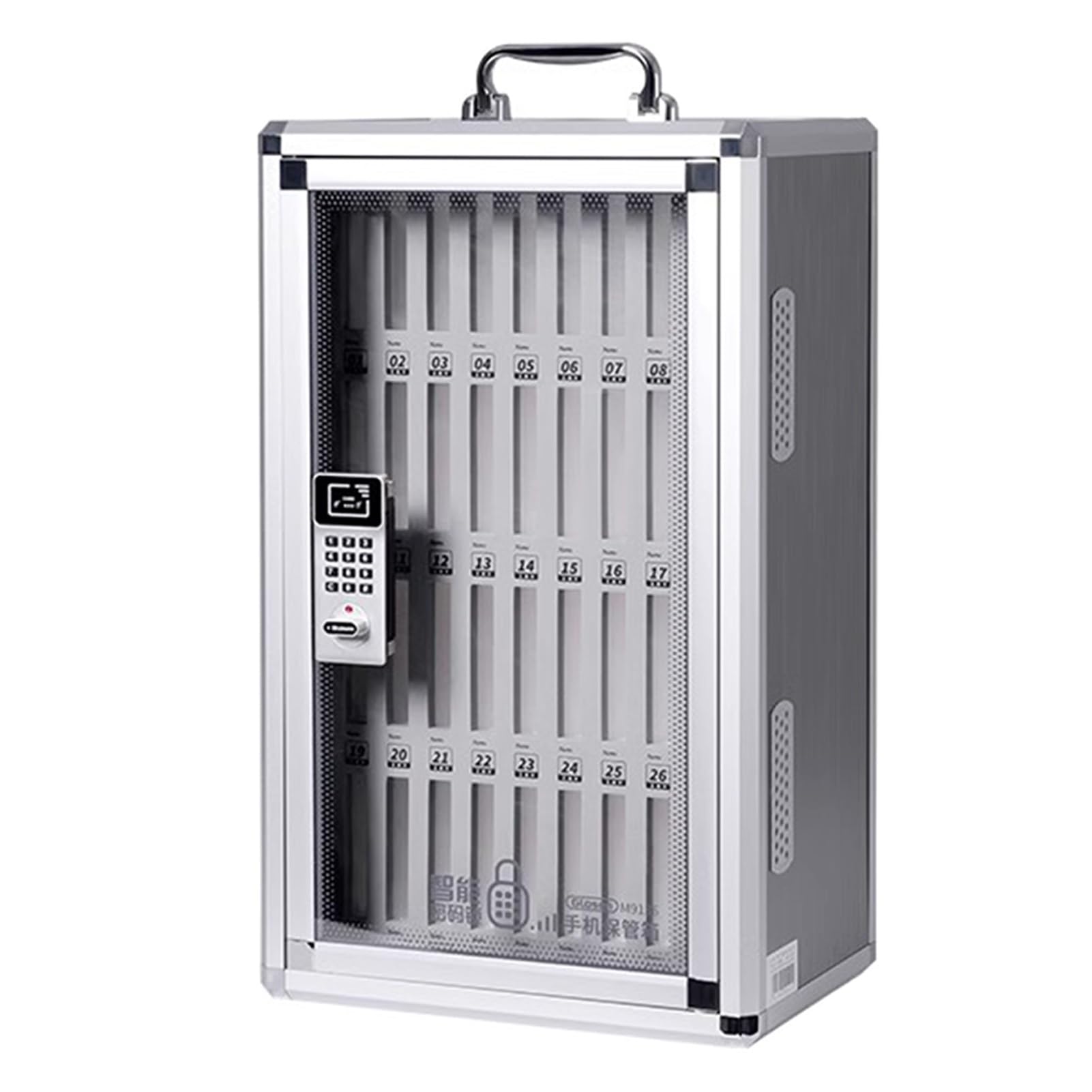 CMYUN Handy-Schließfach Sicheres und Praktisches Smartphone-Schließfach aus Metall, 24 36 48 60 72 Steckplätze, Codeschloss, Handy-Organizer-Box, für Büro, Besprechungsraum, Labor(48 Slots)