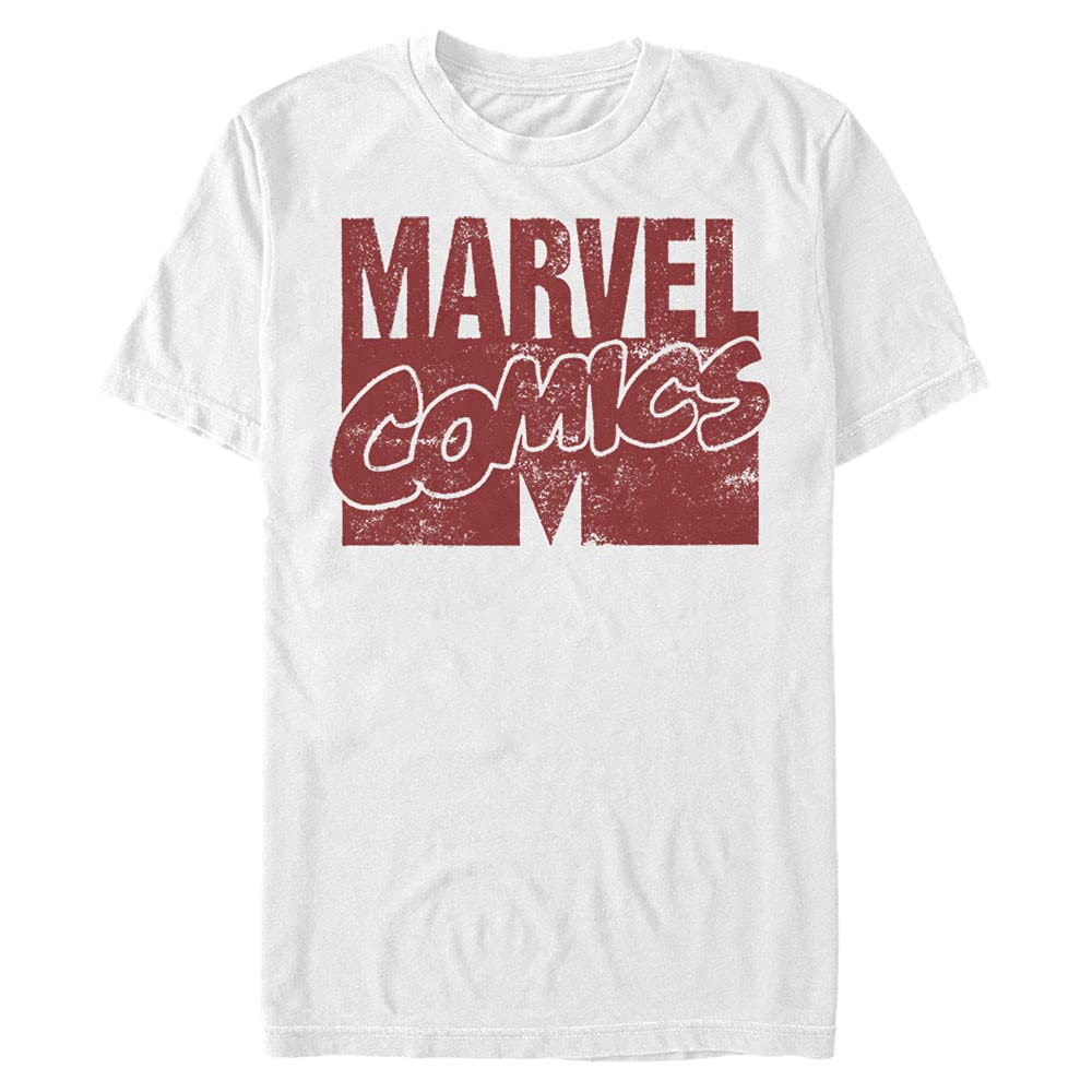 Marvel Logo Distressed Camiseta para Hombre