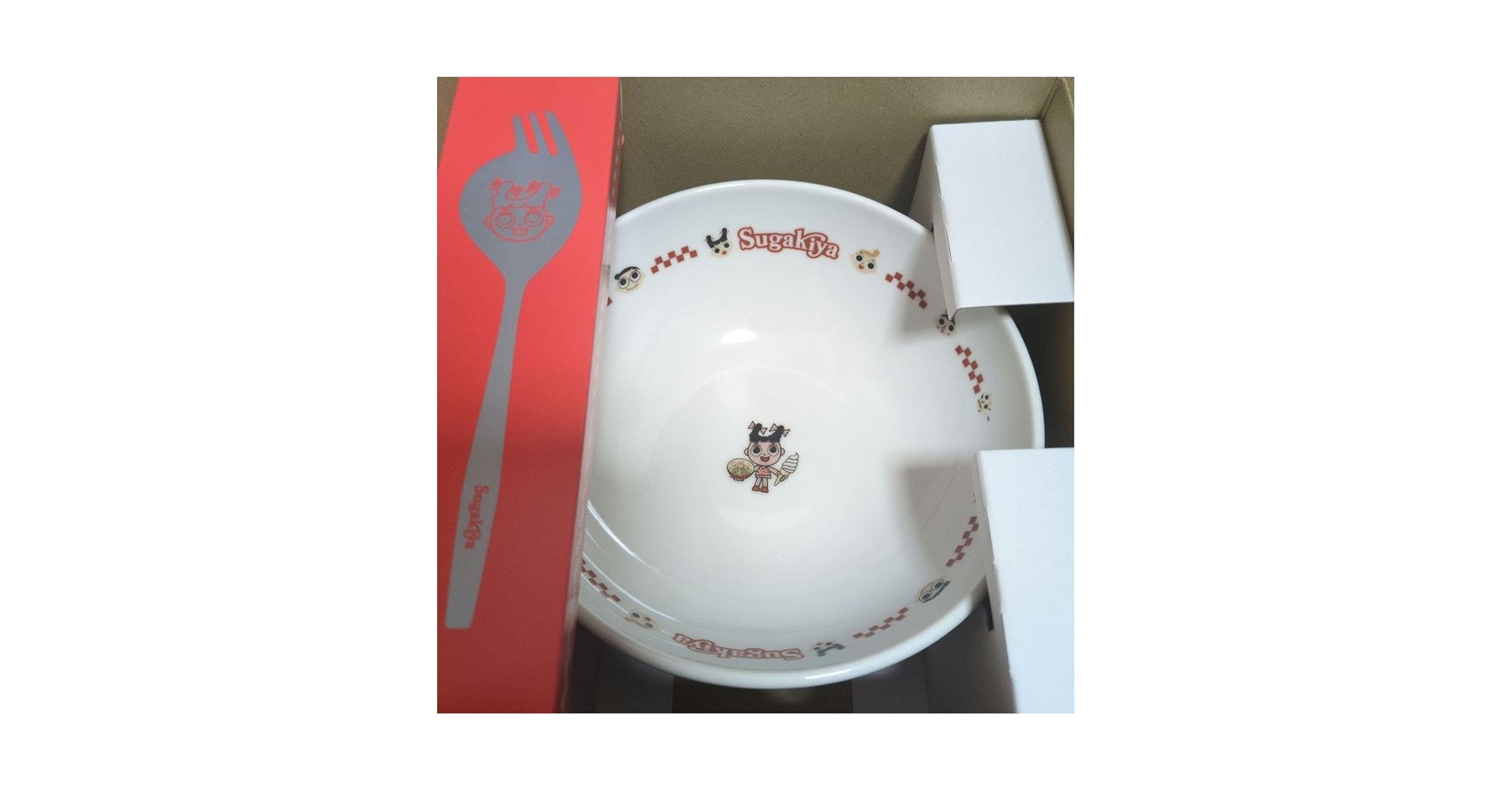 スガキヤ　　どんぶり　スプーン　コップ 名古屋名物 スガキヤ ラーメン どんぶり スプーンセットの通販