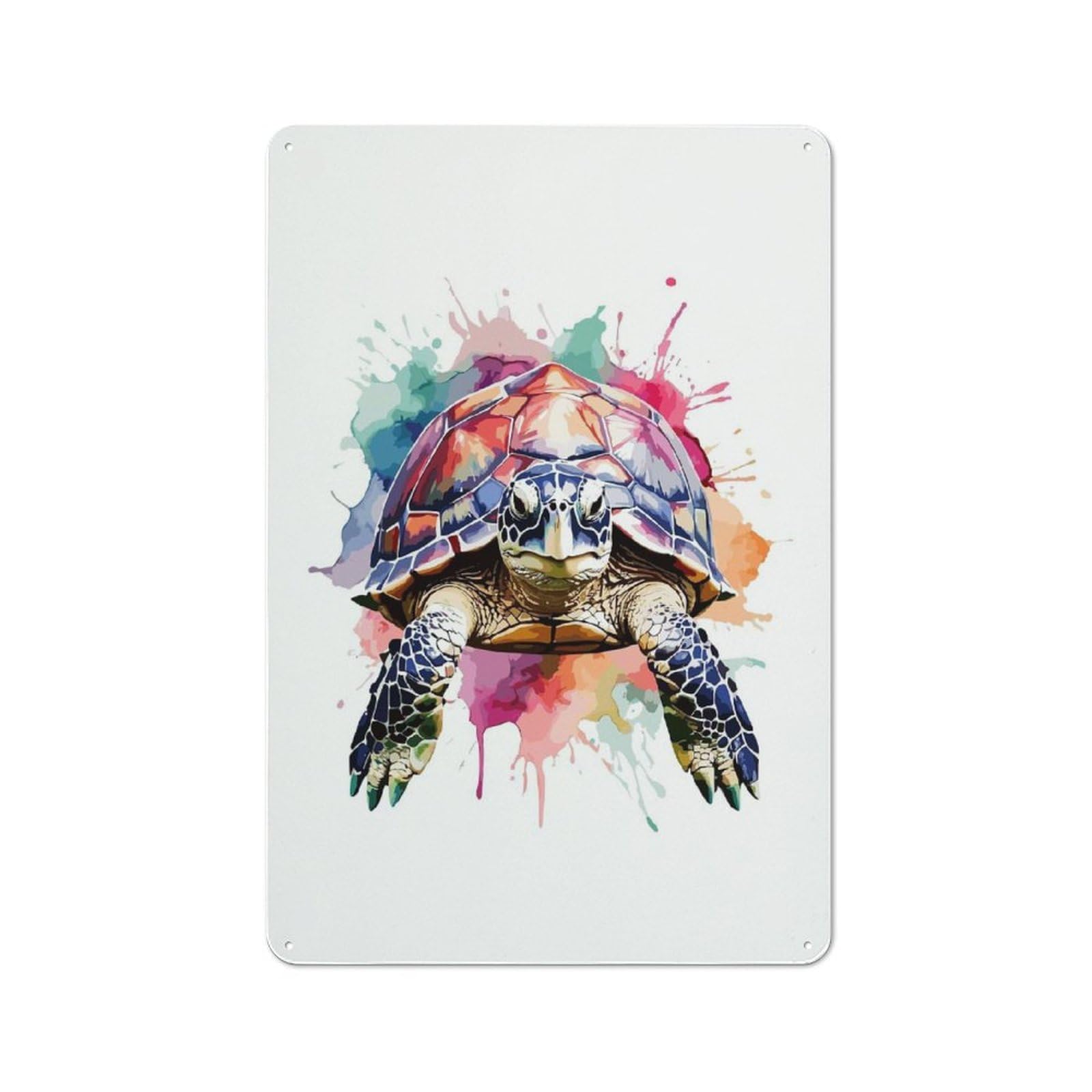 Junmoney Turtle Face Retro Kitchen Metal Sign 30X20cm Featuring Bistro Wall Plaque For Restaurant, Kitchen, Counter Or Breakfast Nook