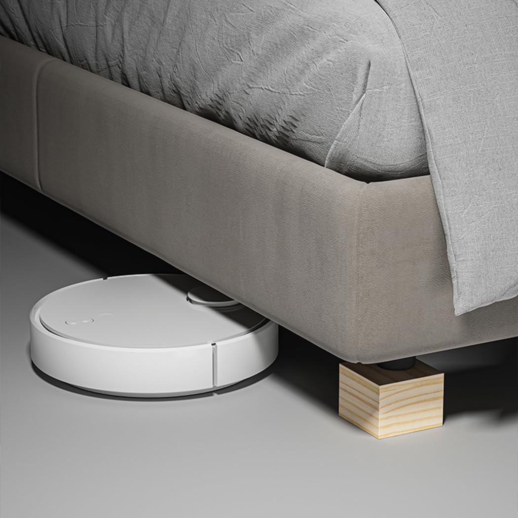 Elevadores de cama de madera maciza resistentes, paquete de 4 unidades, altura ajustable de 3 a 20 cm, perfectos para elevar camas y muebles, ideal para ahorrar espacio y aumentar el almacenamiento