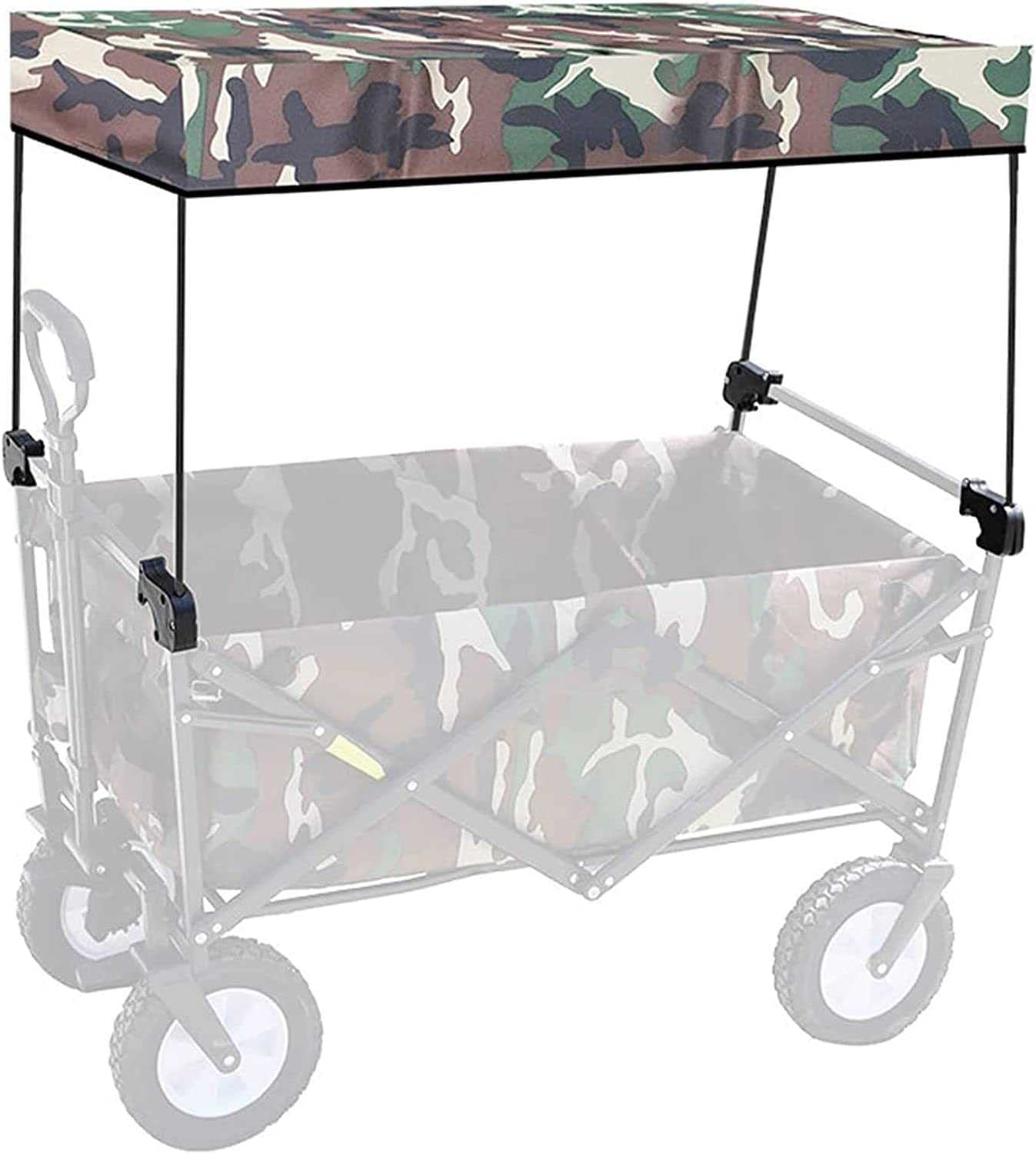 Copertura pieghevole del baldacchino del carro - Accessori portatile del carrello del carrello con la spinta della mano pieghevole e il baldacchino della tenda per giardino