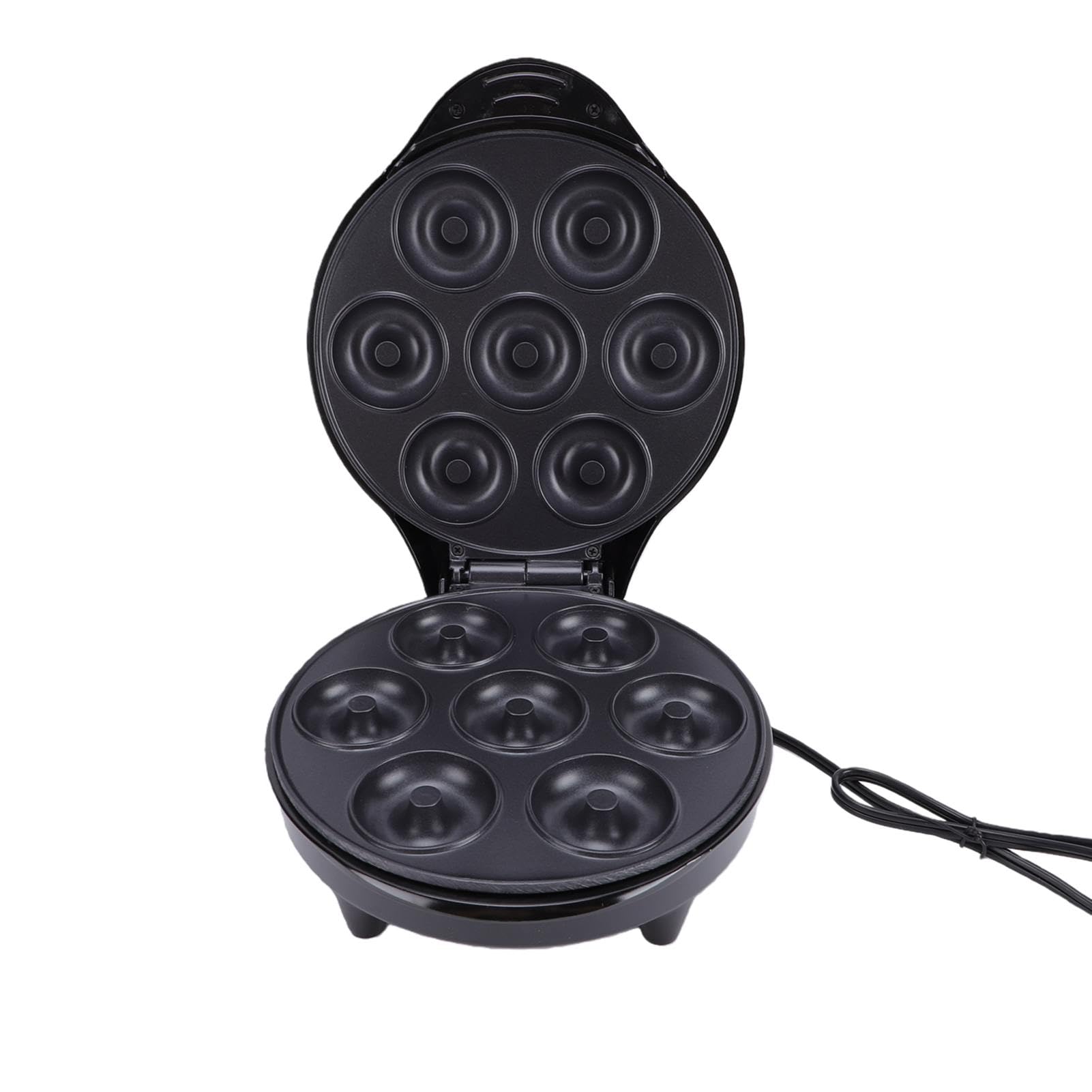 Máquina para Donuts Mini de 7 Agujeros, Molde Antiadherente, 1200W de Potencia para Aperitivos Caseros, Desayunos y Golosinas Infantiles (Enchufe europeo 220V)