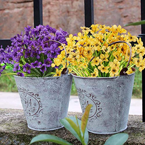 Artbloom 20 Bundles Outdoor Artificial Flowers Uv Resistant No Fade Fake Violet Flowers For Indoor Outside Hanging Plants Garden Patio Porch Window Box Home Wedding Farmhouse Decor (Purple) #TOP3