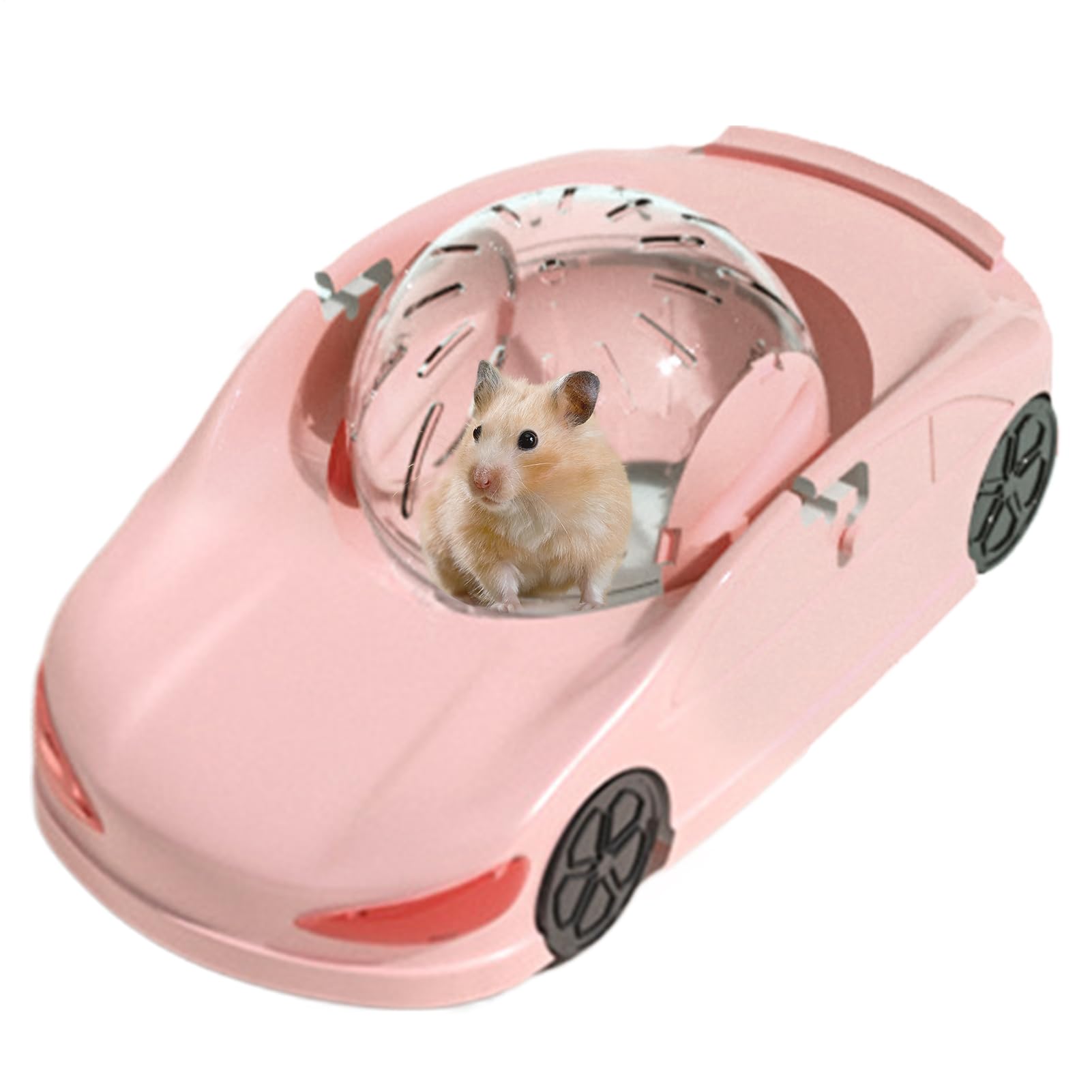 Petit Animal De Compagnie Roule d'exercice De Voiture 29.5x16.5x12cm Hamster Sport Ball PP Roue d'exercice pour Hamster Véhicule De Jouet De Roue Fitness Silencieux pour Hamsters Ferret Small Animal
