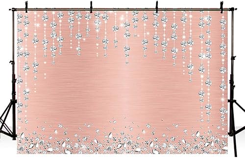 Vista 12 de Sendy Telón de fondo de cortina de diamantes morados de 7 x 5 pies para fotografía, decoración de fiesta de cumpleaños, boda, despedida de soltera