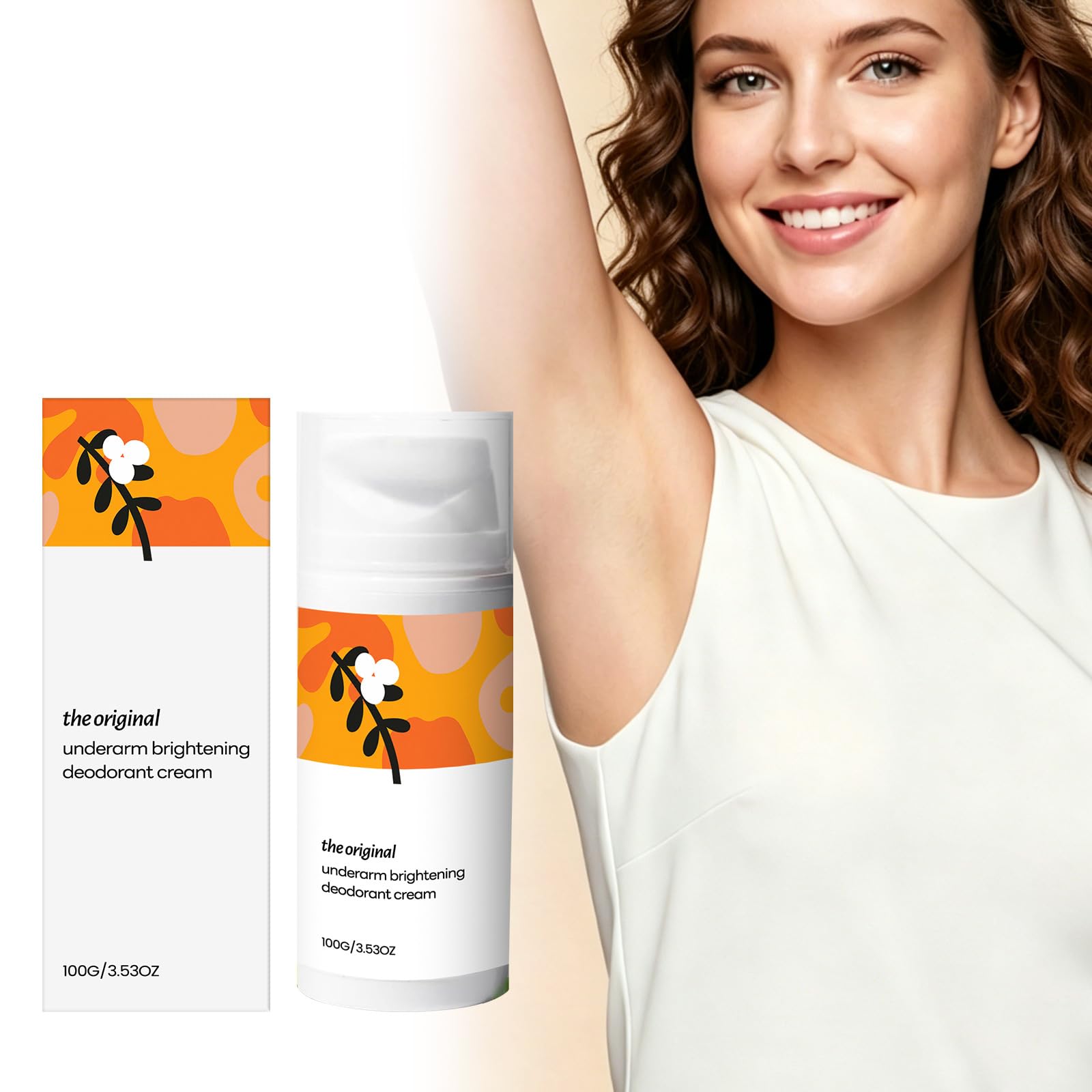 Achselpflege, Deodorant & Glanz, beruhigende Feuchtigkeitscreme, 100 g