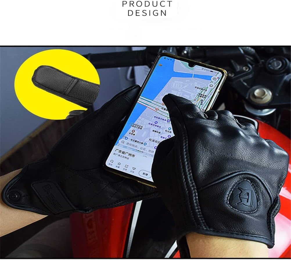 Guanti da Moto Impermeabili, Caldi, Antivento, con Protezione Rigida per Nocche E Palmo, Compatibili con Touchscreen, per Equitazione, Caccia, Arrampicata, Sport all'Aria Aperta, XXL