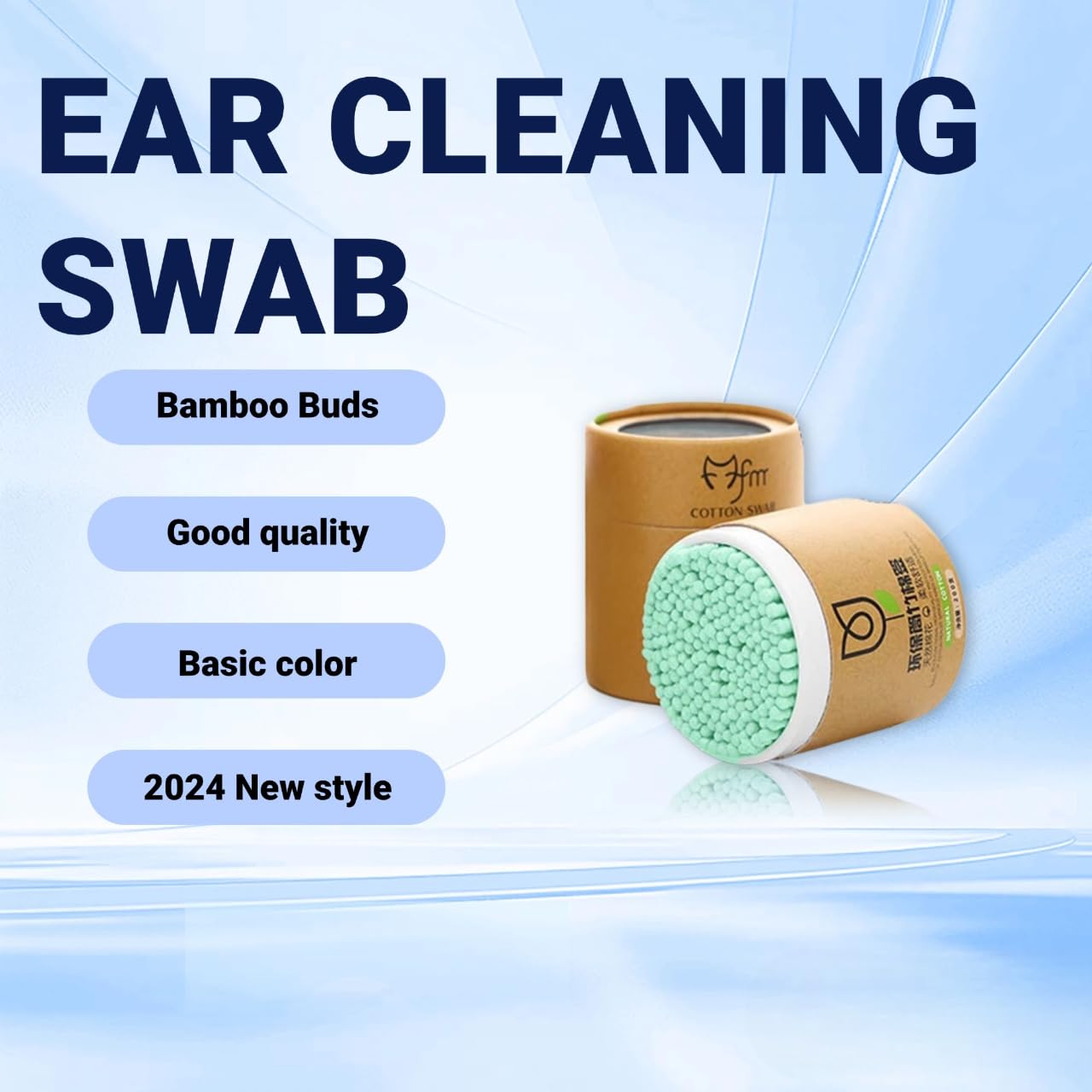 YEKDA Bamboo Cotton Swabs 200 Count and LED Flashlight Ear pick | Ear cleaning tools for kids and adults(Cotton Swabs +LED Earpick) 3