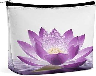 Lotus Flower Purple Toiletry Bag Portable Lar...