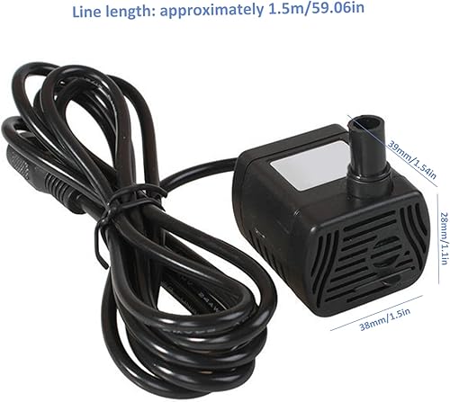 Miniatura 6 de Bomba de agua solar, mini bomba de fuente solar de 12 V CC de repuesto con cable de 4.9 ft, bomba solar silenciosa, bomba de agua micro sumergible