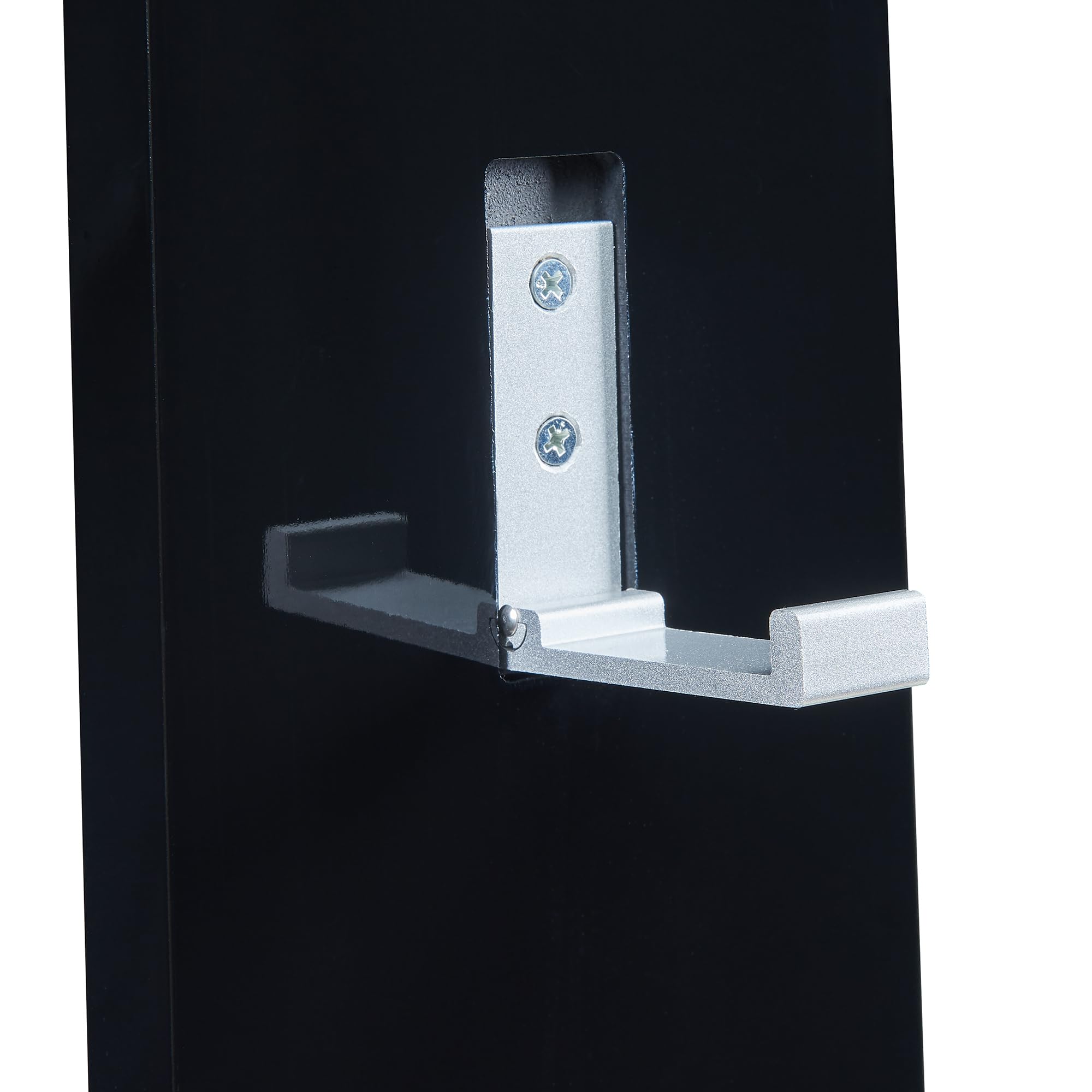 [en.casa] Appendiabiti da Parete con 3 Ganci Pieghevoli Pannello Attaccapanni da Ingresso Corridoio 165 x 15 x 2,5 cm - Nero