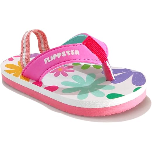 Kids Flip Flops Pink Mint Floral Print