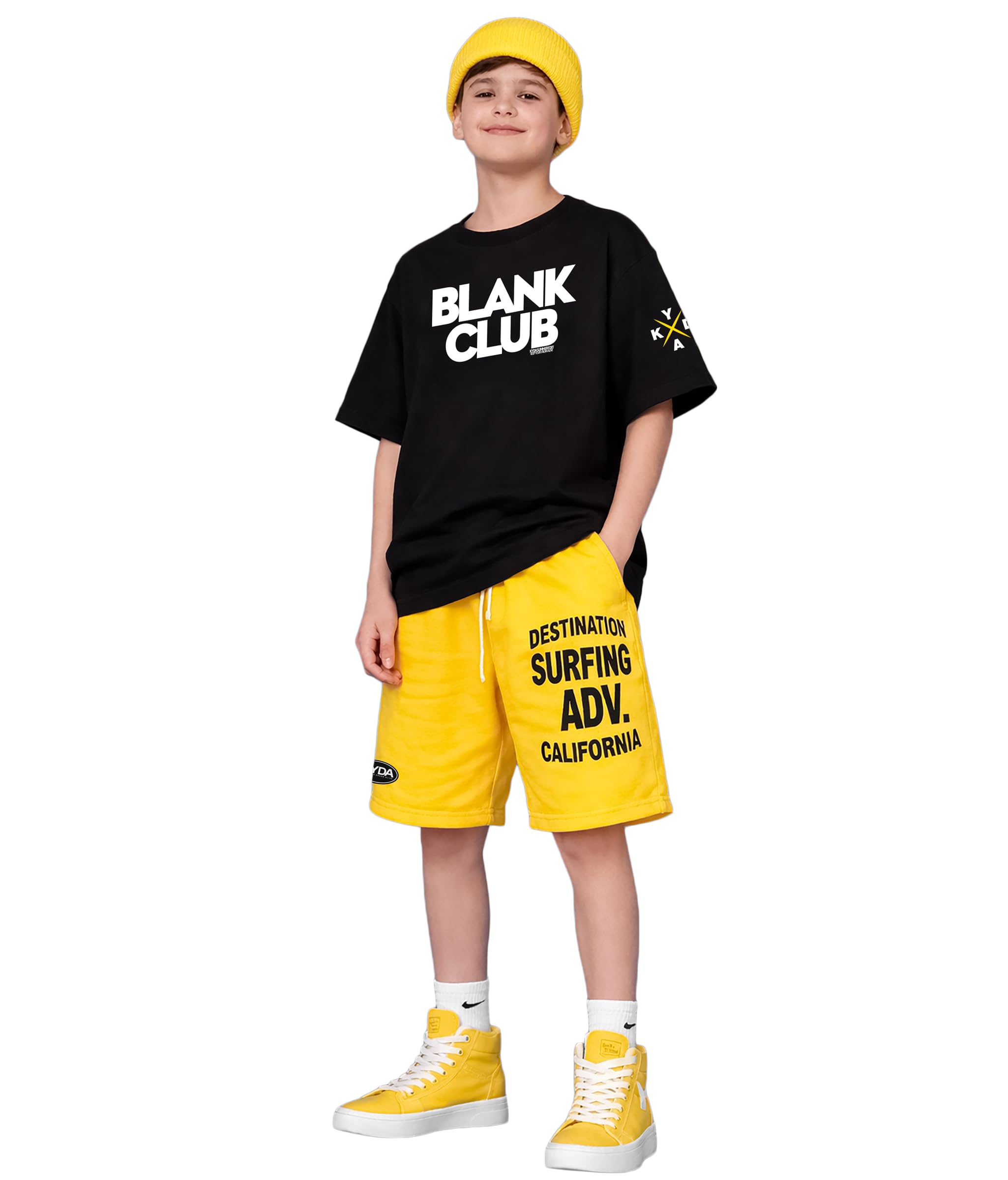 KYDA KIDS® Jungen 100% Baumwolle Co-Ord Premium Bedruckte Halbe Ärmel Übergroße T-Shirts und Shorts Sommer Casual Tägliche Kleidung Kinderkleider, COMBO 1,13-14Y