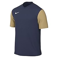 NIKE DH8035-411 M NK DF Tiempo Prem II JSY SS T-Shirt Uomo Midnight Navy/Jersey Gold/White Taglia S