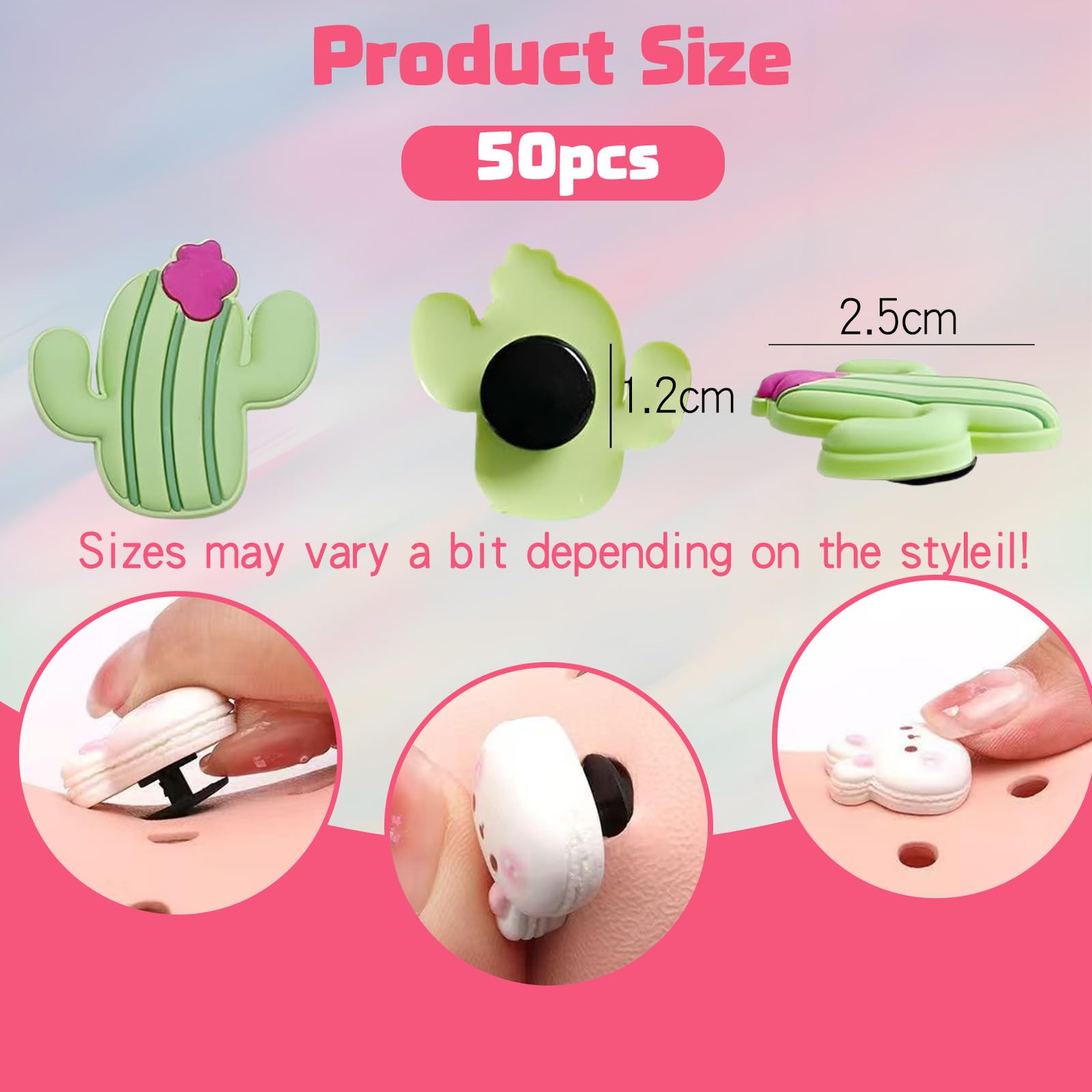 Adornos para Zapatos, 50 Pins para Crocs, Decoración de Zapatos para Niñas Mujeres Niños