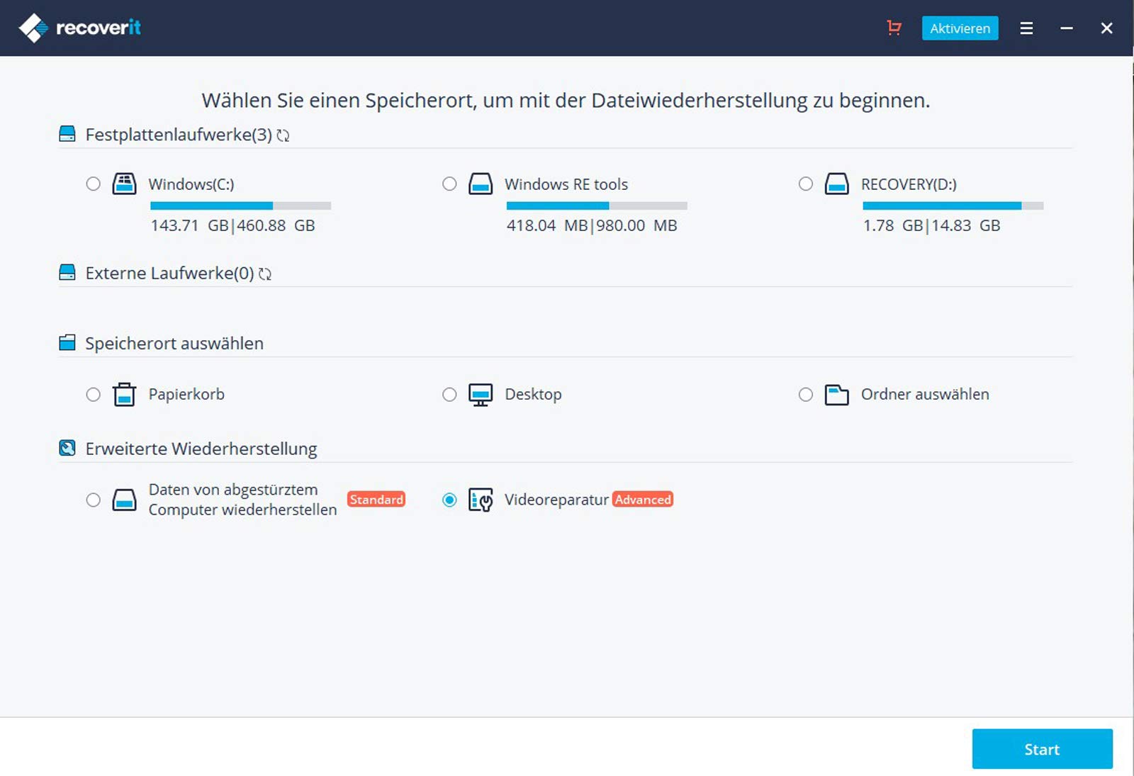 Wondershare - recoverit - Video Repair Tool - Lifetime - 1 Gerät für PC | PC Aktivierungscode per Email