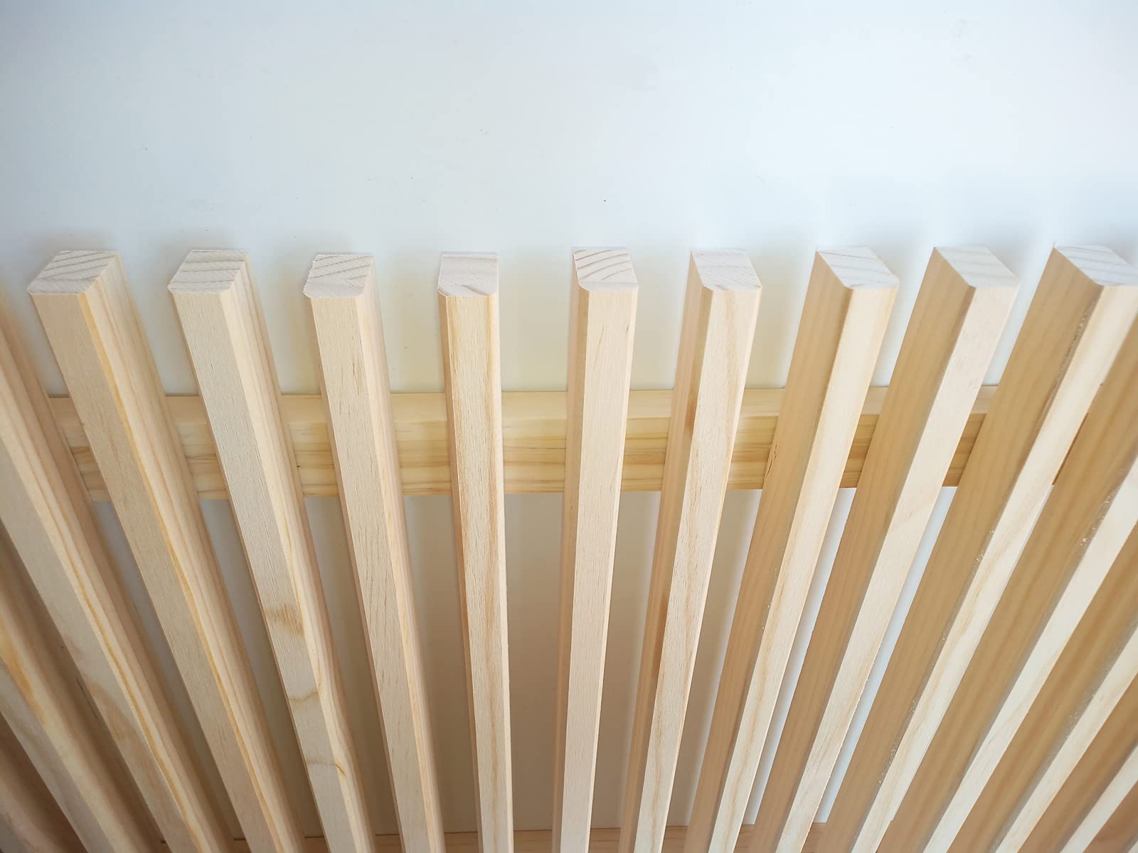 Muebles Cabecero de Madera KIOTO, para Pared. para Camas de 90 y 105 | Cabeceros Madera Pino | Dormitorio Matrimonio | Cabezal Cama (Crudo sin Pintar, Camas 90 y 105 (110 x 49))