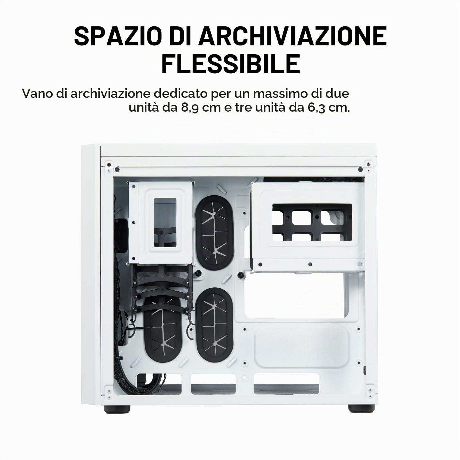 Corsair Crystal 280X Case da Gaming, Micro ATX Vetro Temperato, Bianco