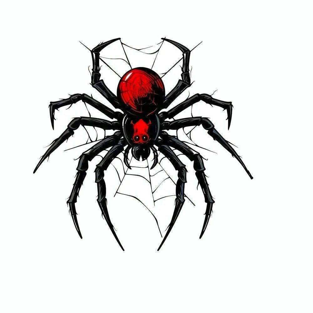 Black and Red Waterproof Car Decorative Decal Suitable for Cars Laptops Bumpers Helmets