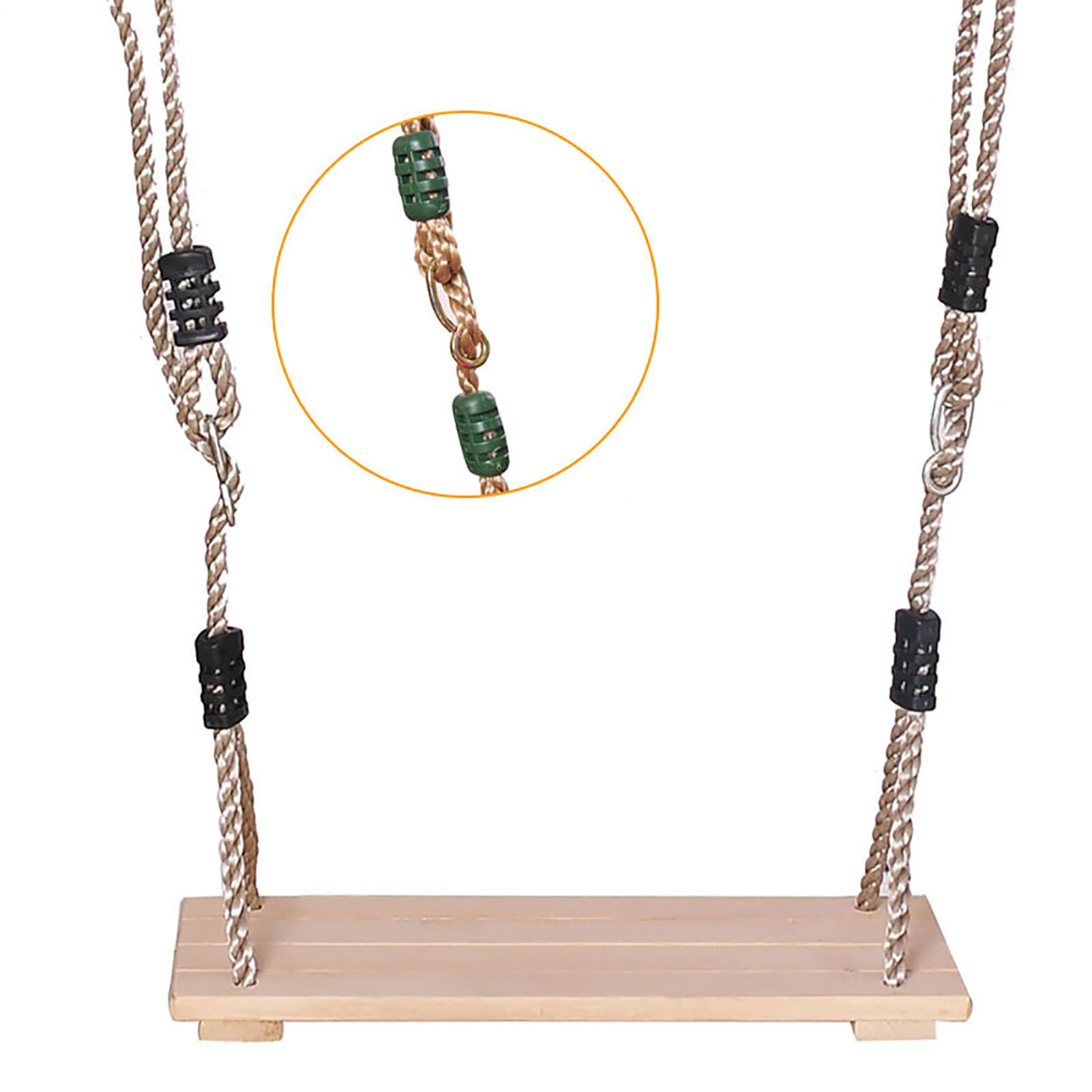 Balançoire d'arbre en Bois À Suspendre, Robuste avec Corde Réglable pour Adultes, Idéale pour Le Jardin, La Cour, L'intérieur, L'extérieur Et Les Parcs