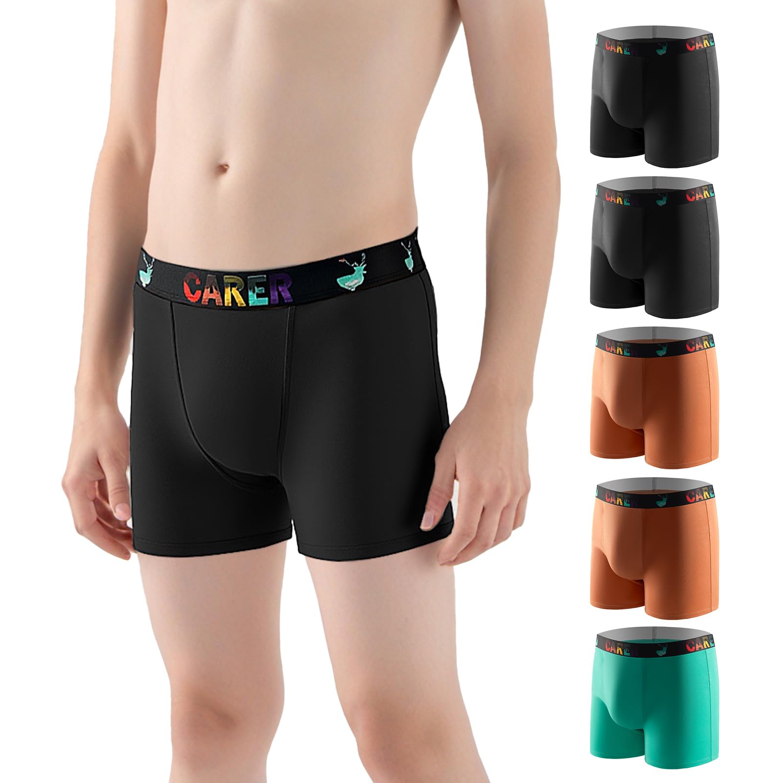 Photo 1 of Carer 5 Pack Boys Washable Incontinence Underwear, Cotton Reusable Bedwetting Briefs for Kids & Teens, Absorbent Leak Proof Nighttime Protection, Age 4-18 (S/M)LPNPMFX1825467