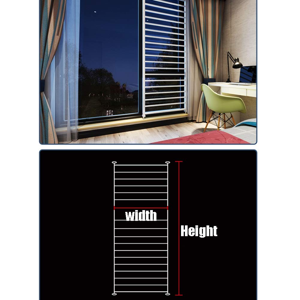 Barrera de seguridad para ventanas para barandillas de balcón, instalación montada a presión, 6 colores disponibles (blanco, 80 x 50 cm), protección para niños y mascotas, seguridad para el hogar.