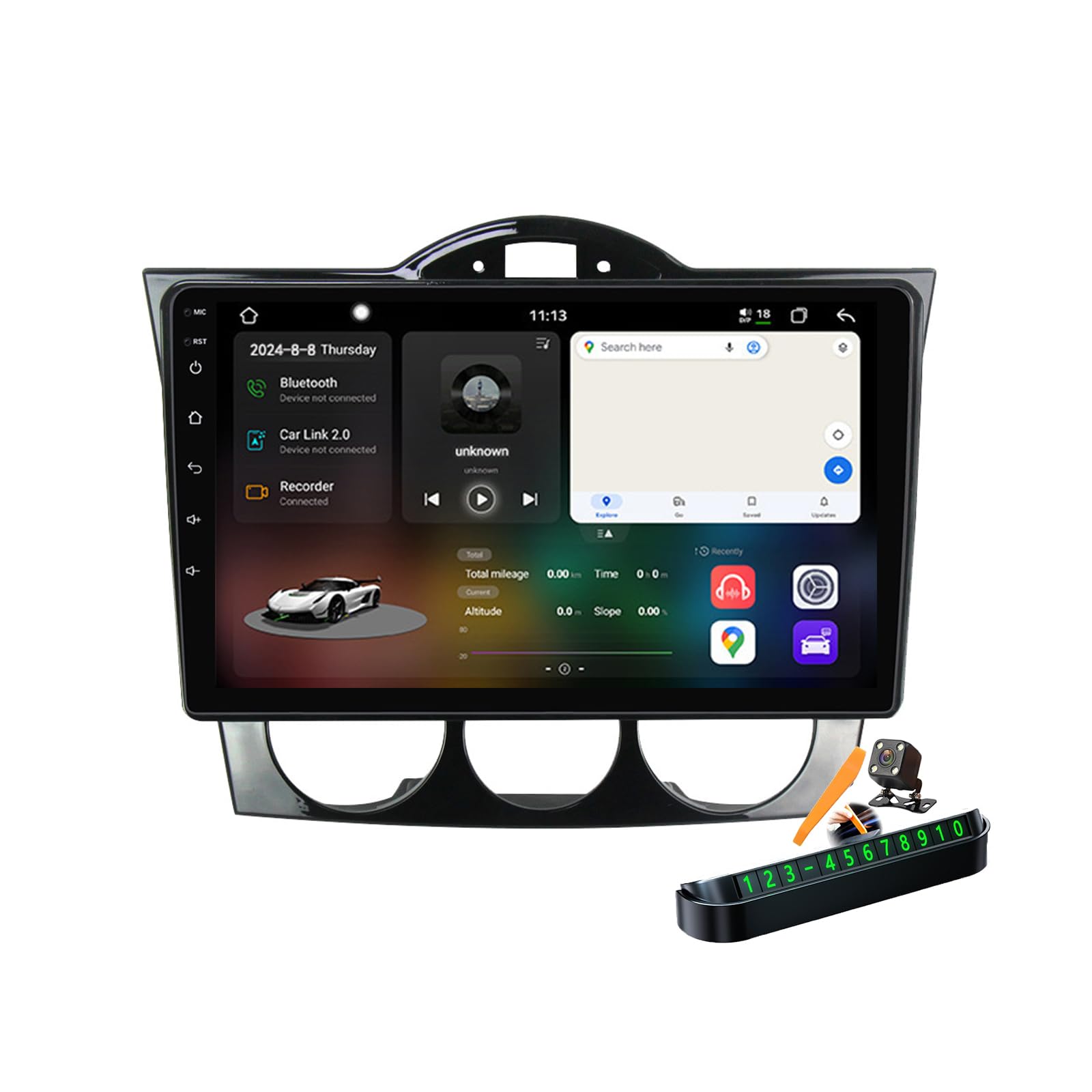 Autoradio 2 Din Android 14 pour RX-8 MX8 2008-2021 GPS Navigation 9" DSP