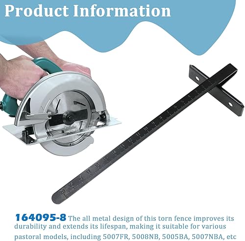 Miniatura 3 de Kit de valla de sierra circular 164095-8 para sierras circulares Makita 5621DWA, 5007NB, 5005BA, 5007NB, 5007NB, 5057KB, 5046DWB (1 pieza negra)