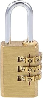 Practical and DeftCombination Padlock Outdoor Heavy Duty Waterproof , 3 Digit Locker PadlocksWeatherproof Small Combination Lock For Gym Locker , School , Tool Bags , Safe , Door Lock , Fence , Hasp , Storage Case (Golden)