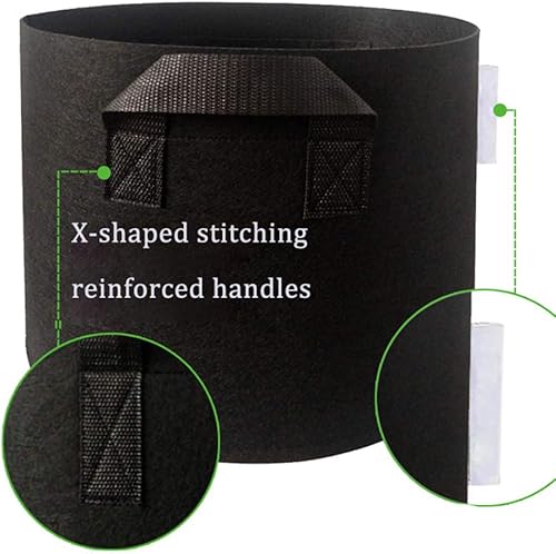 Miniatura 7 de RIYIFER - Juego de 4 macetas de tela de aireación de 20 a 75 galones, bolsa de cultivo de gran tamaño, resistente 300 G de tela no tejida para