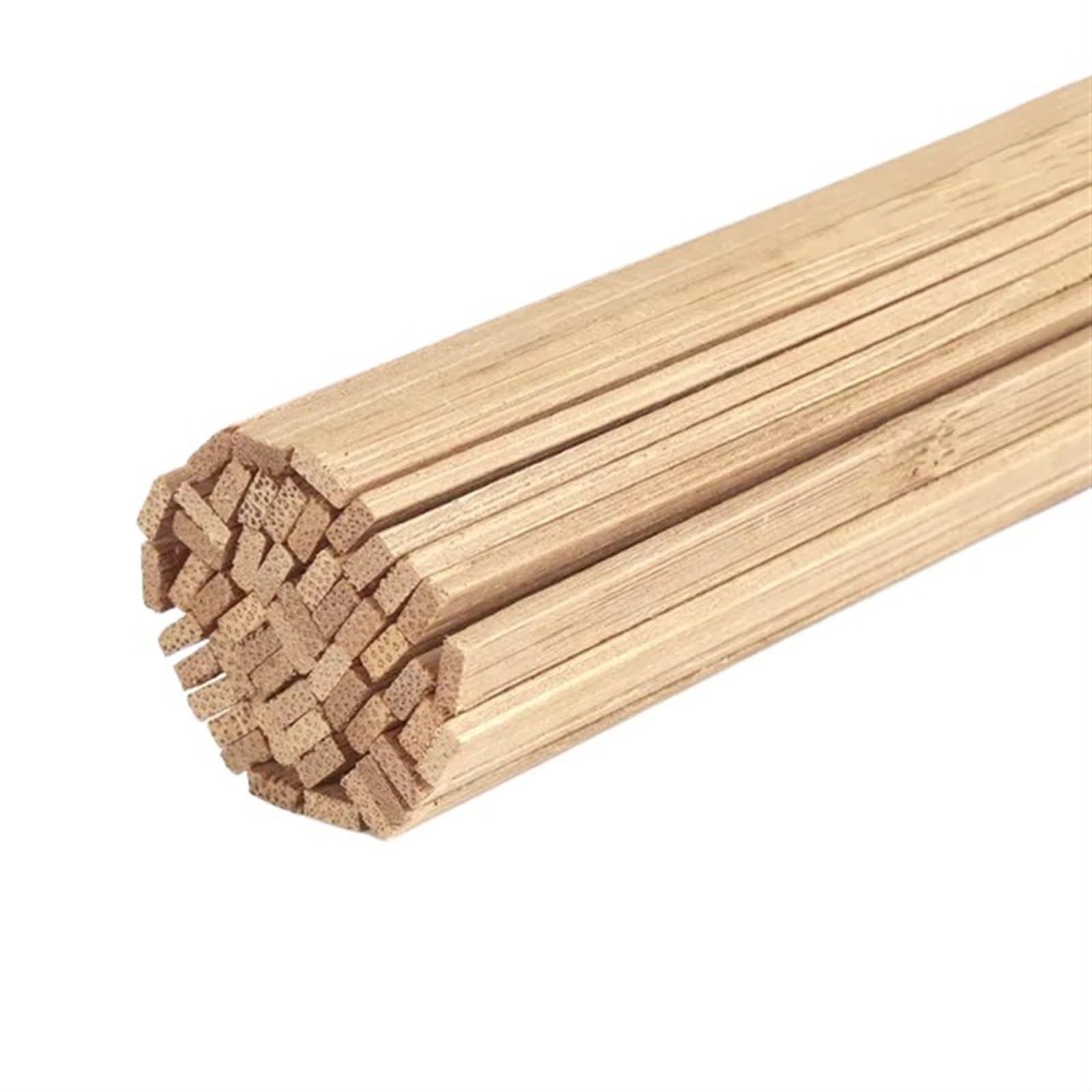 Weitingkkk One Color Wooden Sticks For Crafts, Wooden Dowels Balsa Wood Sticks Multiple Sizes Model Building Diy Accessories(2X5x200mm 50Pcs)