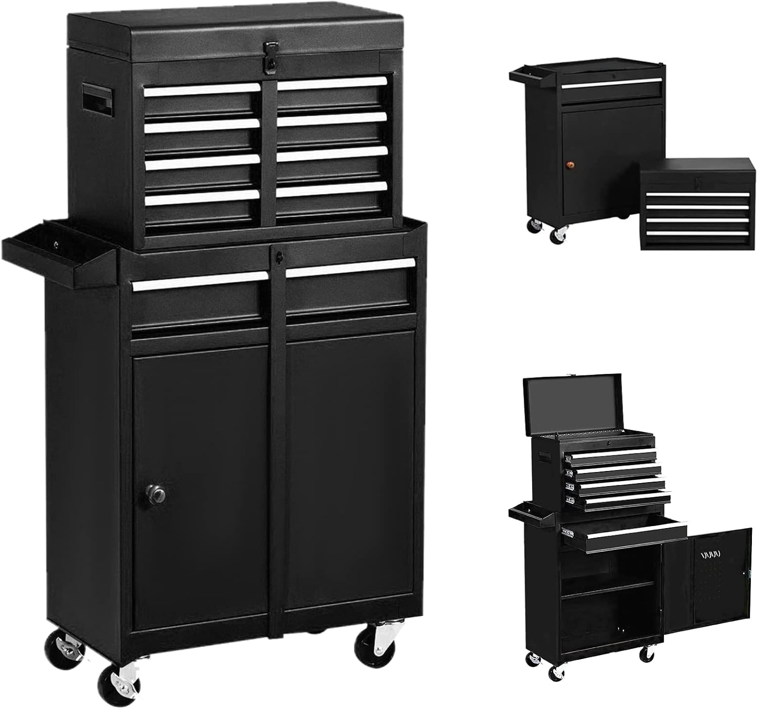 5Drawer Rolling Tool Chest,Large Capacity Tool Chest with