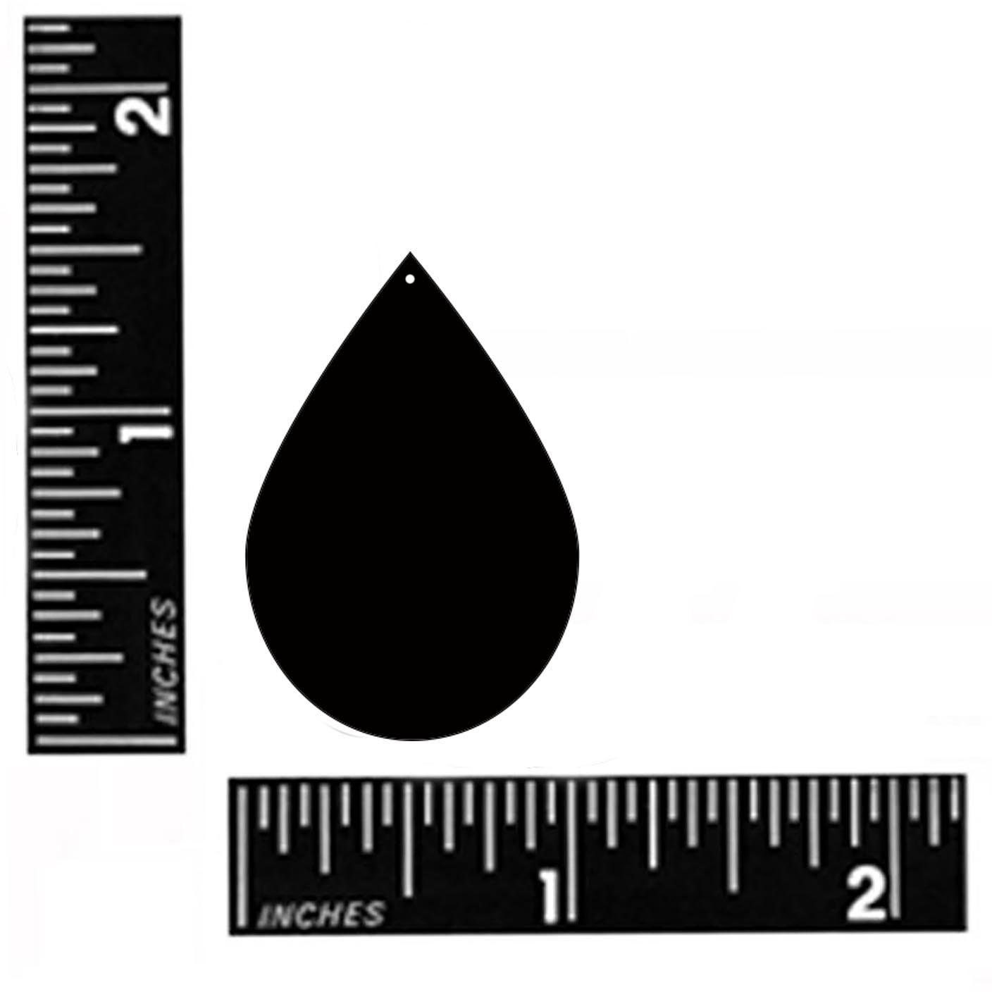 Orange Shiny Metallic Tear Drop 1.5