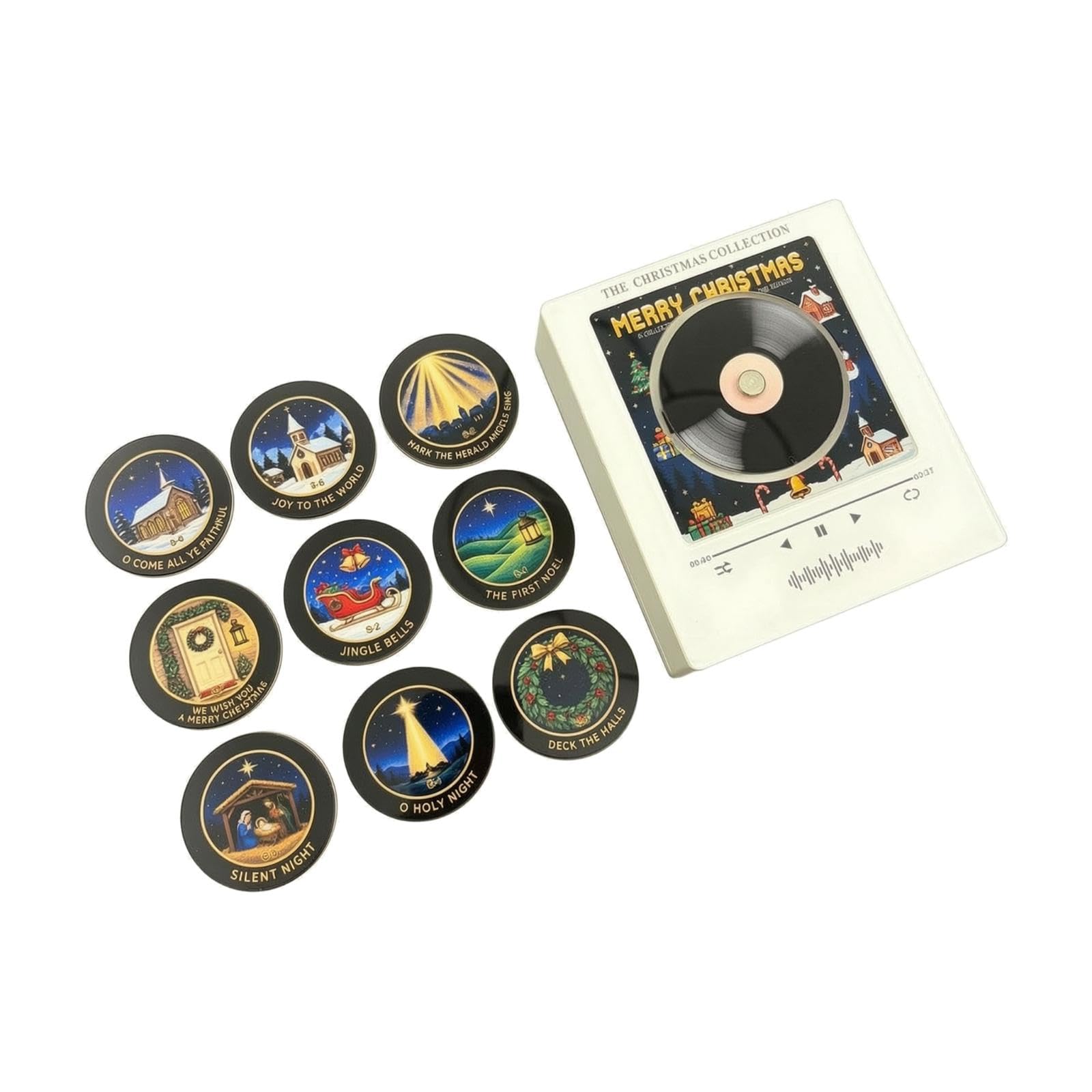 Fridge Decorative Near-Field Communication Christmas Music Player with Fridge Function for Refrigerator Display - Image 1